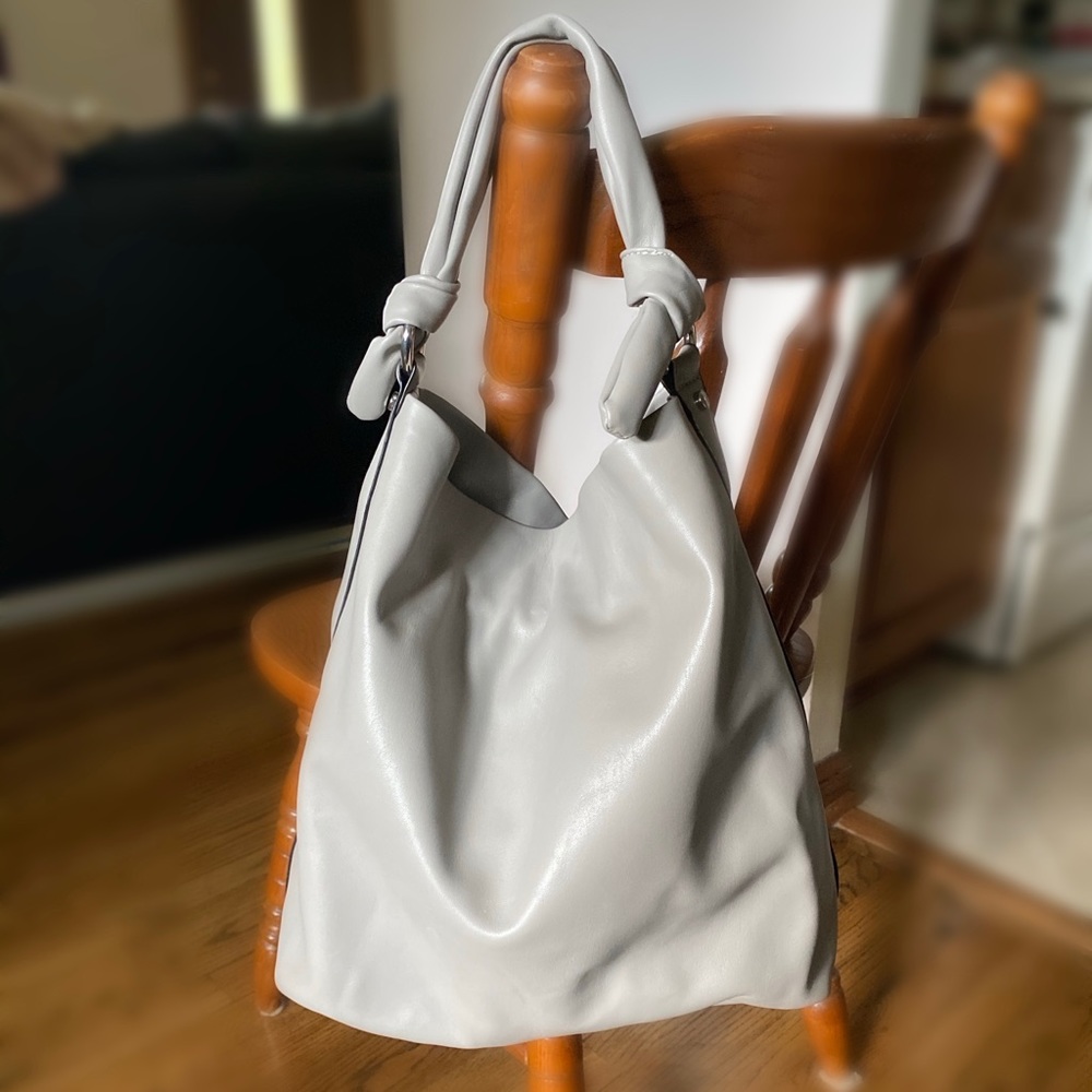 Zara Grey Bucket Bag Purse/Crossbody